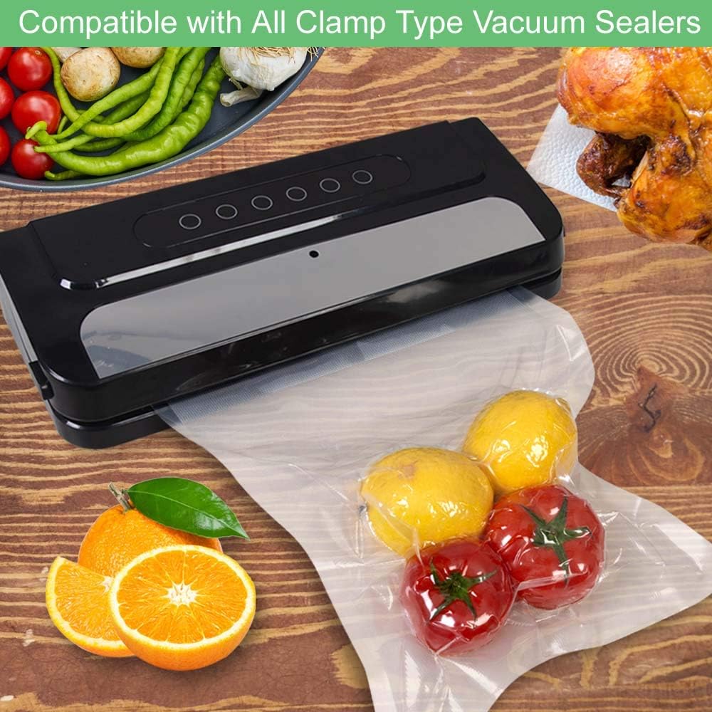 150 Count 15x25cm(50)20x30cm(50)28x40(50) Textured Vacuum Sealer Bags for Food,BPA Free and Heavy Duty Embossed Vacuum Seal Food Sealer Bags,Great for Sous Vide Vaccume Sealer PreCut Bag - Image 2