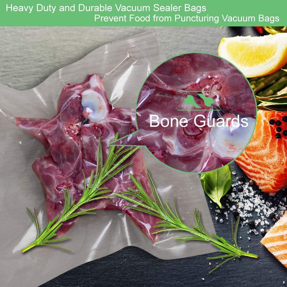 150 Count 15x25cm(50)20x30cm(50)28x40(50) Textured Vacuum Sealer Bags for Food,BPA Free and Heavy Duty Embossed Vacuum Seal Food Sealer Bags,Great for Sous Vide Vaccume Sealer PreCut Bag - Image 5