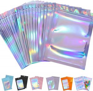 50pcs Holographic Mylar Bags 10.5x1...