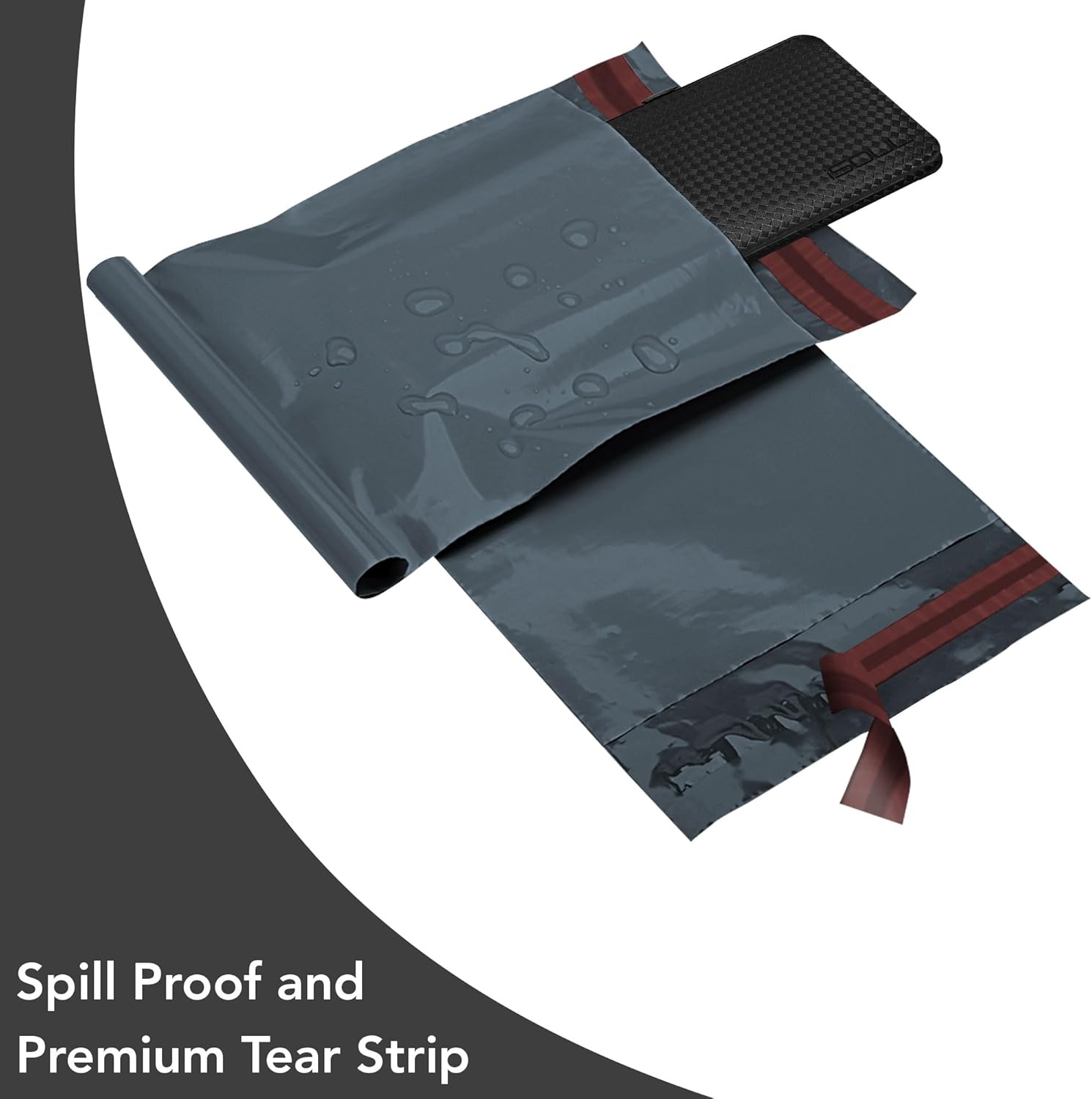 iSOUL 100 Pack Poly Postal Bags - Assorted Mailers in Grey, Self Seal, 6x9 Sizes - Image 6