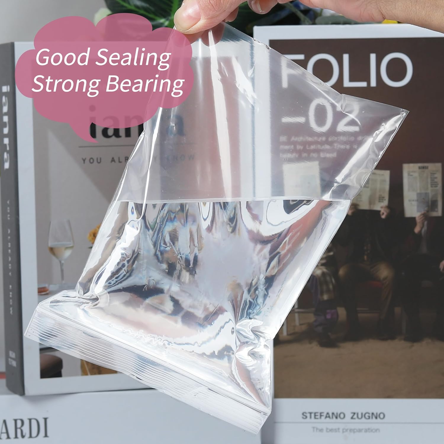 Small Plastic Grip Seal Bags Resealable Zip Poly Bags, A6 Clear Ziplock Bags Reusable Sealed Storage Pouches for Diamond Painting, Jewellery, Cards, Seeds, Foods Strorage - Image 4