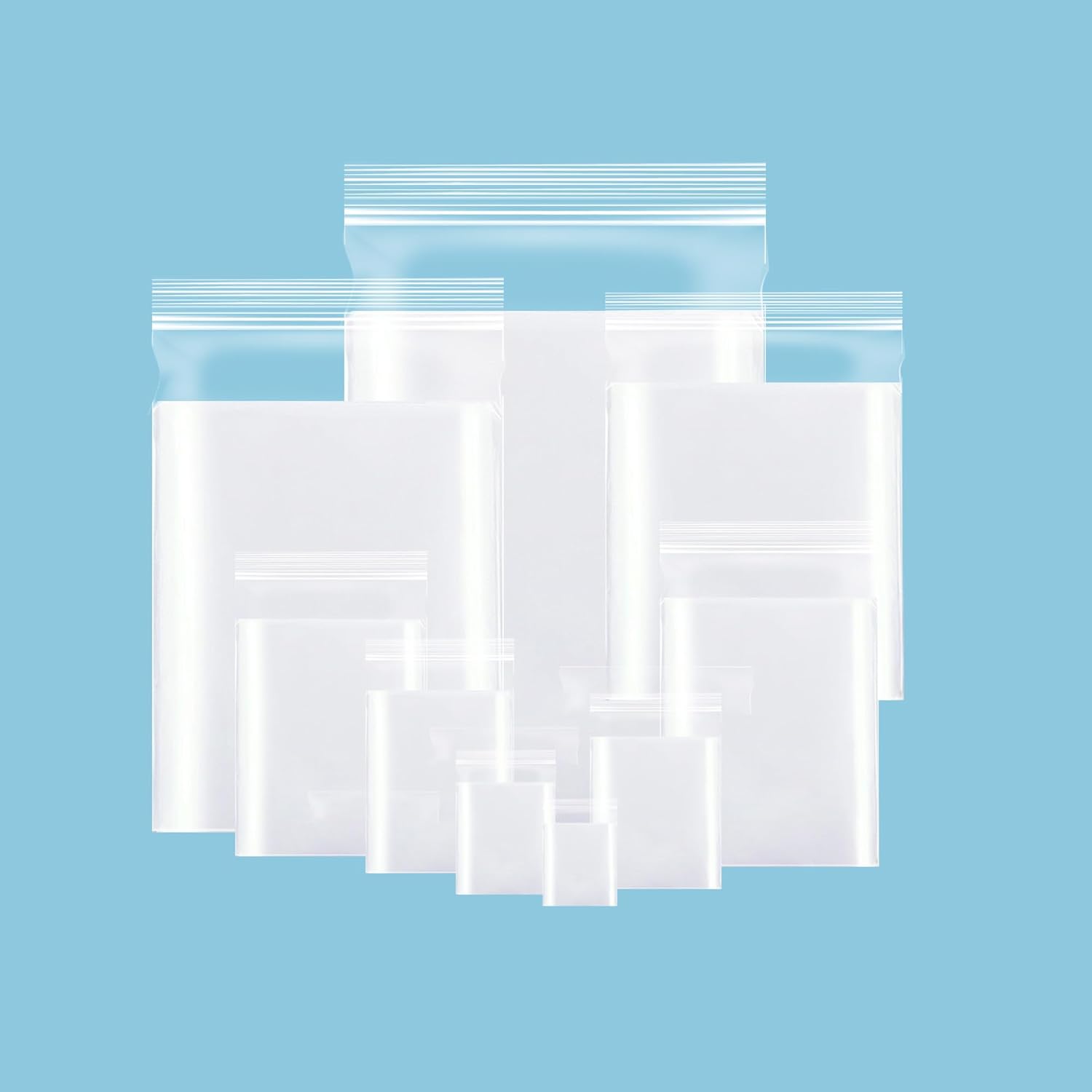 Small Plastic Grip Seal Bags Resealable Zip Poly Bags, A6 Clear Ziplock Bags Reusable Sealed Storage Pouches for Diamond Painting, Jewellery, Cards, Seeds, Foods Strorage - Image 7