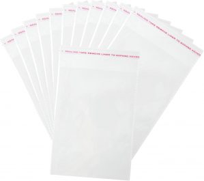 HURUC A5 Clear Self-Seal Cellophane...