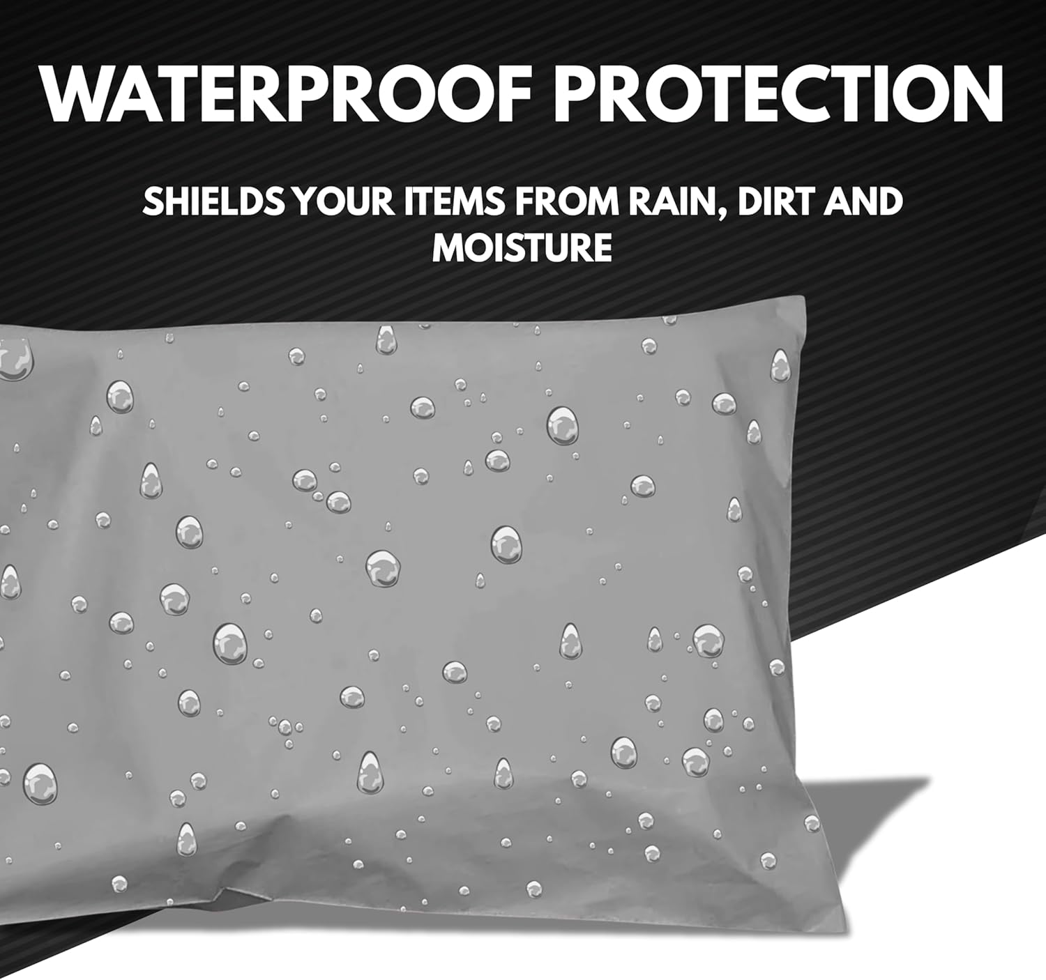 Somwell – 10 x 14 Inch Grey Mailing Bags, Pack of 50, Strong Polythene Postal Mail Bags, Self-Seal Closure, Waterproof, Tearproof & Lightweight Plastic Mailing Parcel Delivery Bags (50, 10 x 14) - Image 6