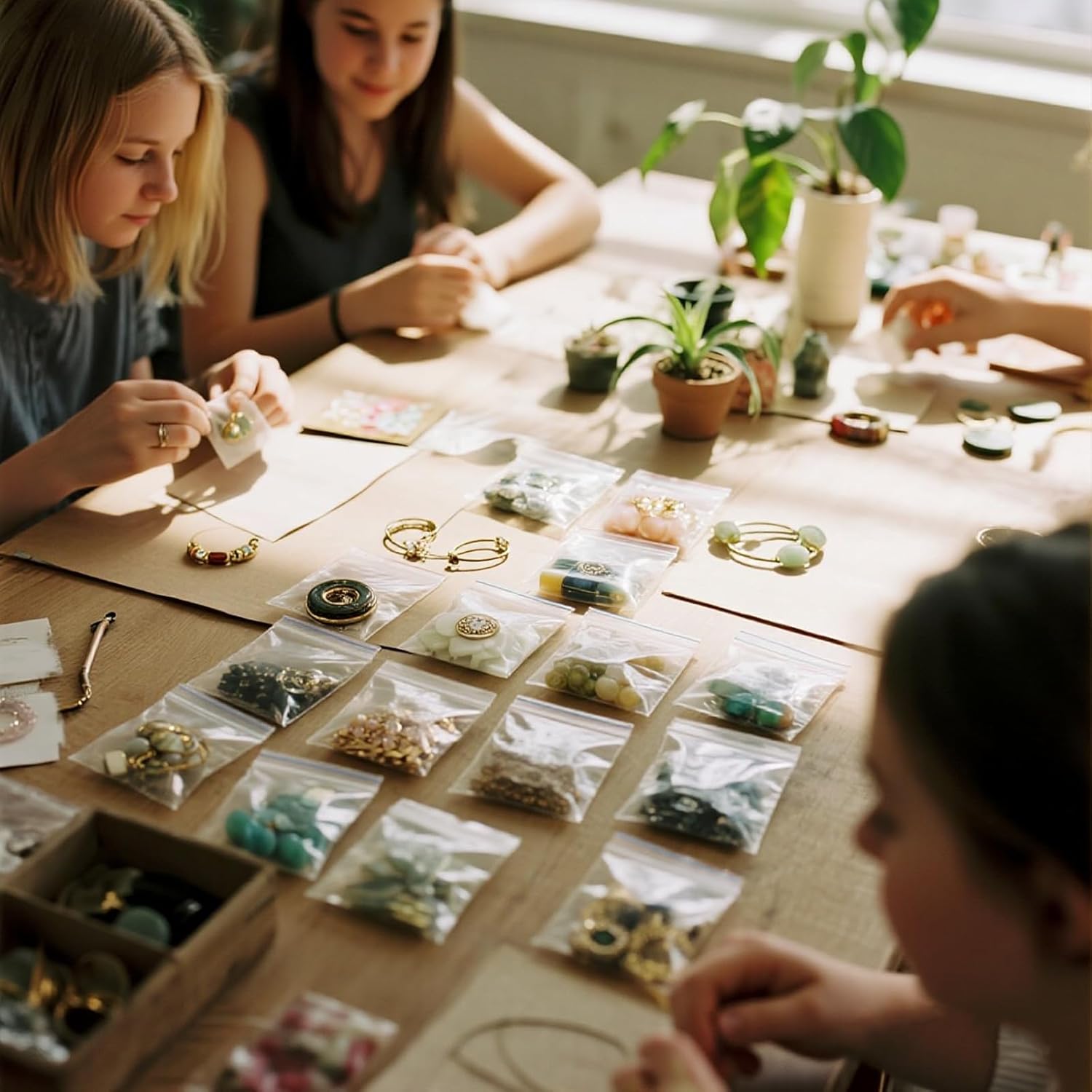 Zip Lock Bags Reusable 40x30 mm, 200 Pieces Mini Plastic Bag Resealable Grip Seal Clear Baggies Polythene Pouches for Jewellery Earrings Cookies Sweets Screws - Image 7