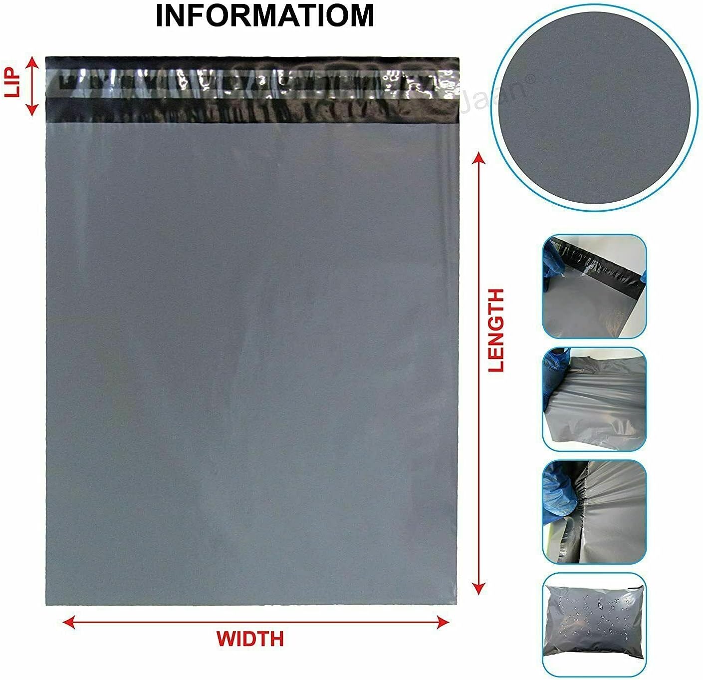 G4GADGET 50 Strong 6" X 9" Polythene Mailing Postal Bags Plastic Material Mailing Or Posting Parecels Bag for Postages Strong Self Seal - Image 6