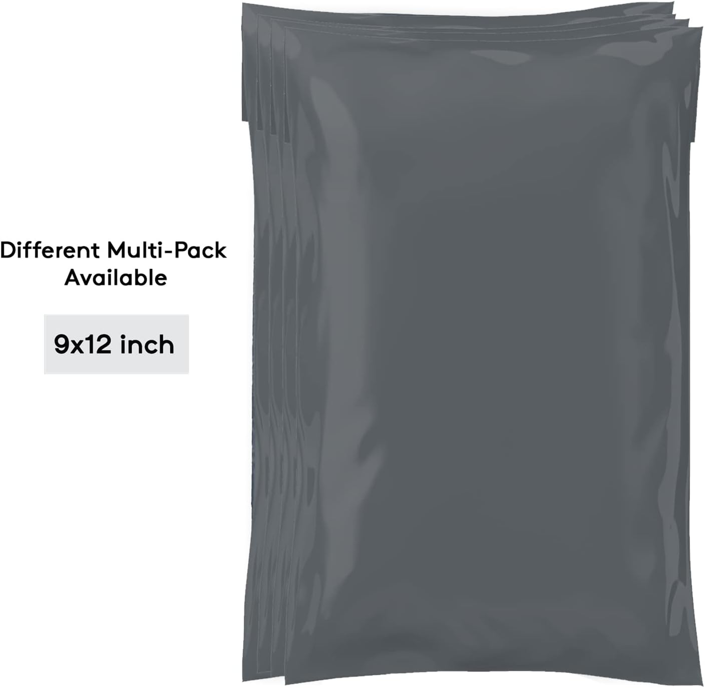 Mailing Bags, Grey Parcel Delivery Bags with Self-Seal Closure, Flexible Lightweight and Tear Proof Postal Mailing Bags, Multipack Mailing Envelope Bags (09x12, 100pk) - Image 2