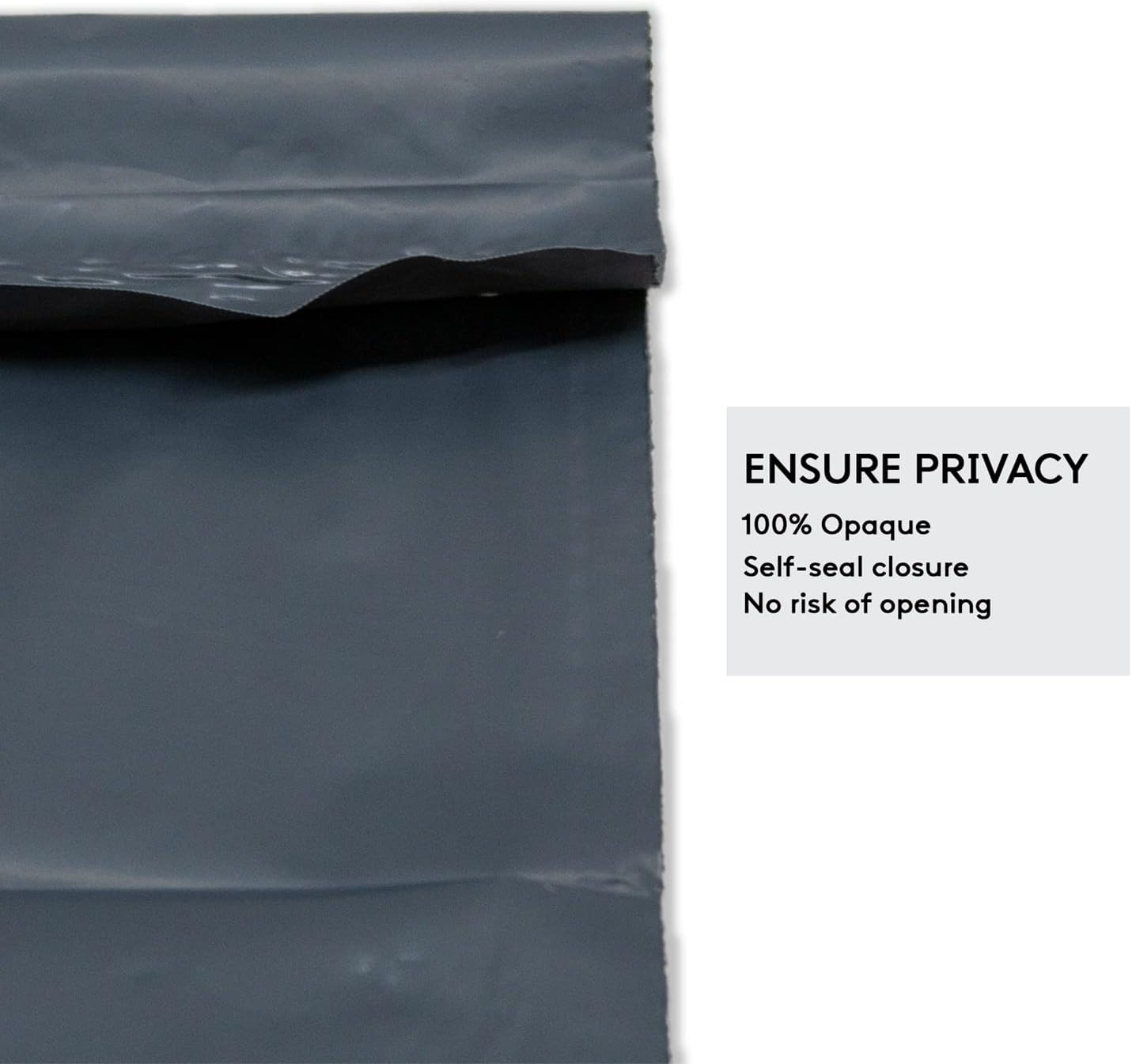 Mailing Bags, Grey Parcel Delivery Bags with Self-Seal Closure, Flexible Lightweight and Tear Proof Postal Mailing Bags, Multipack Mailing Envelope Bags (09x12, 100pk) - Image 4