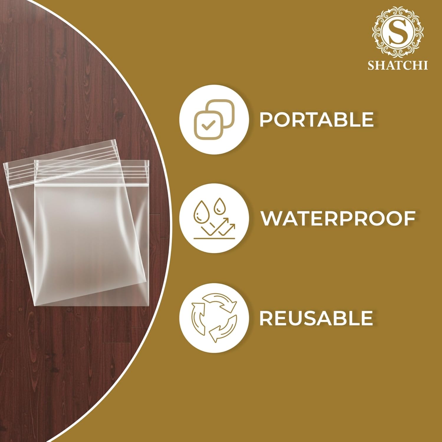 500 Zip Seal Bags Clear Plastic Zip Lock Food Storage, Small Plastic Pouches with Zips, Self Seal, Resealable Packaging for Freezer, Jewellery, Medicine, Office, Mailing and Craft Use 3.5 x 4.5 Inch - Image 9