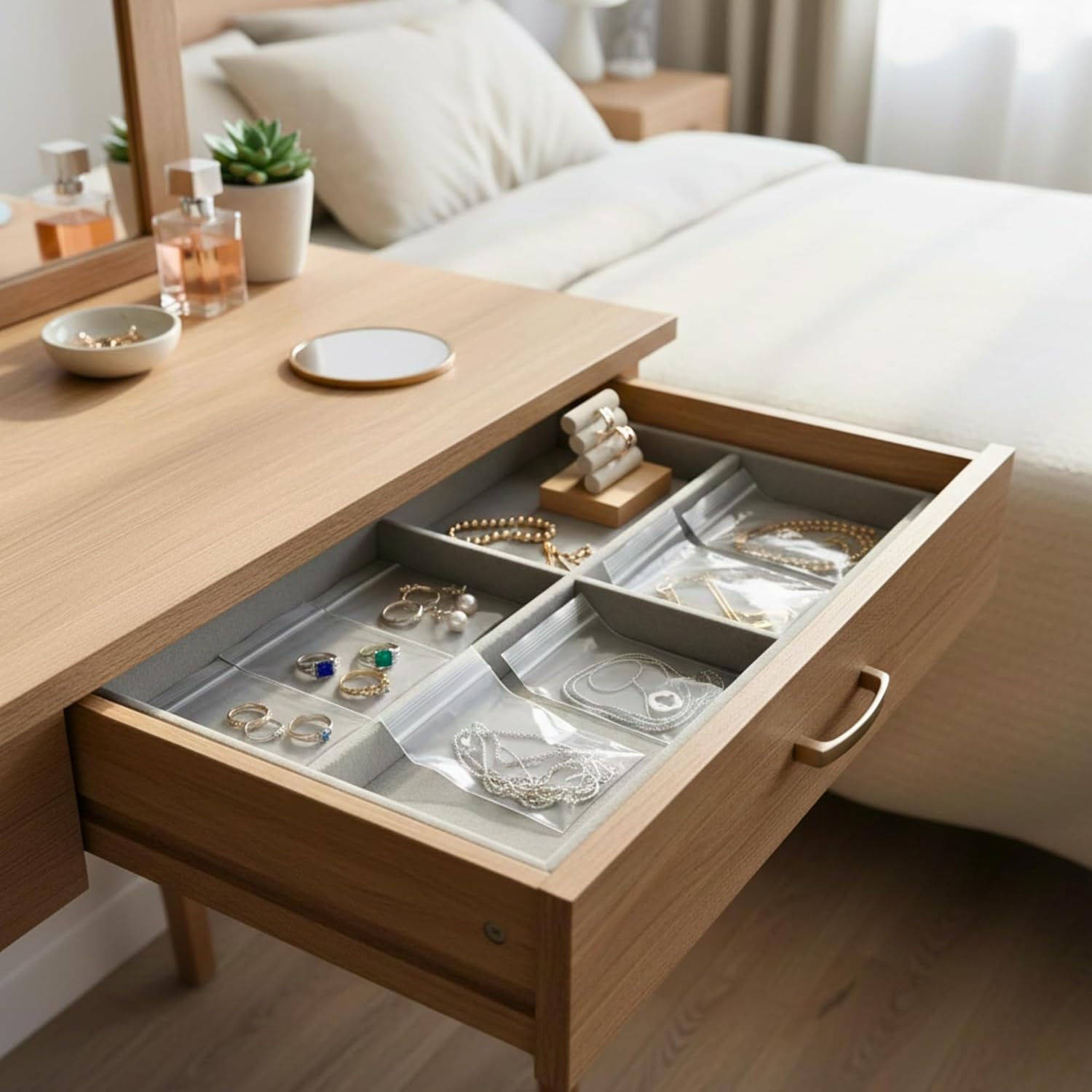 500 Zip Seal Bags Clear Plastic Zip Lock Food Storage, Small Plastic Pouches with Zips, Self Seal, Resealable Packaging for Freezer, Jewellery, Medicine, Office, Mailing and Craft Use 3.5 x 4.5 Inch - Image 11