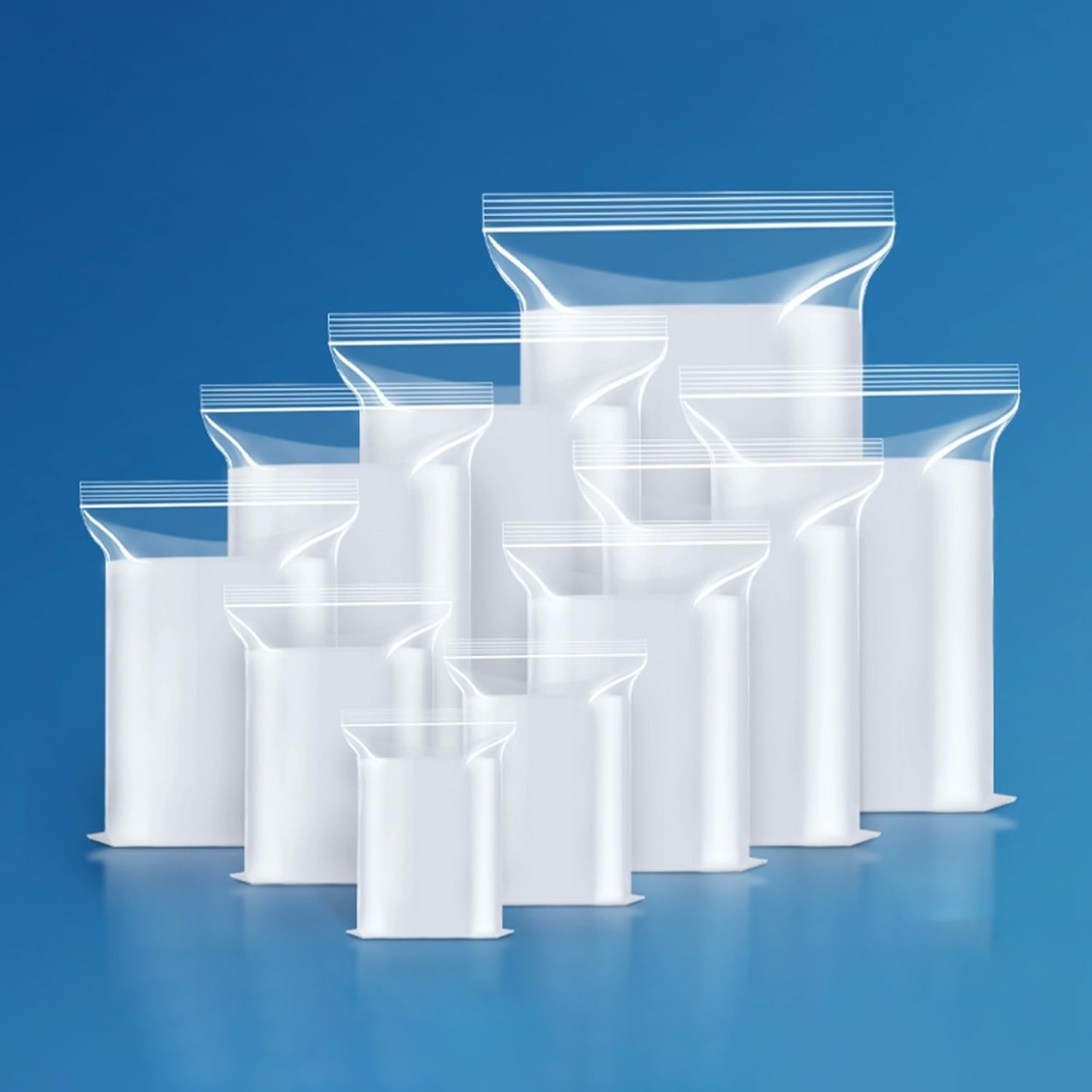 100 Grip Seal Bags - Small Plastic Bags Sealable, Mini Plastic Bag, Strong Resealable Clear Bag, Poly Sealable Zip Lock for Jewelry Storage, Candies, Coins, Medicine (3.5 x 4.5 Inch) - Image 7