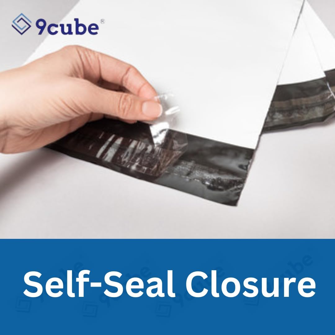 White Postage Bags – 100 Self Seal Mailing Waterproof Poly Mailers | for Packaging & Parcels | Lightweight, Tear-Resistant Postal Bags for Online Orders, Gifts & Office Use – (11" x 17" (28cm x 42cm)) - Image 3