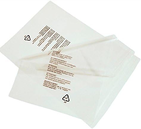 100 Clear Plastic SELF Seal Garment Clothing Bags with Safety Warning RESEALABLE Peel & Seal Polypropylene Clothes T-Shirt Shirt Display Postal Packing Postage Sacks MAILERS - SABCO (14" x 17") - Image 2