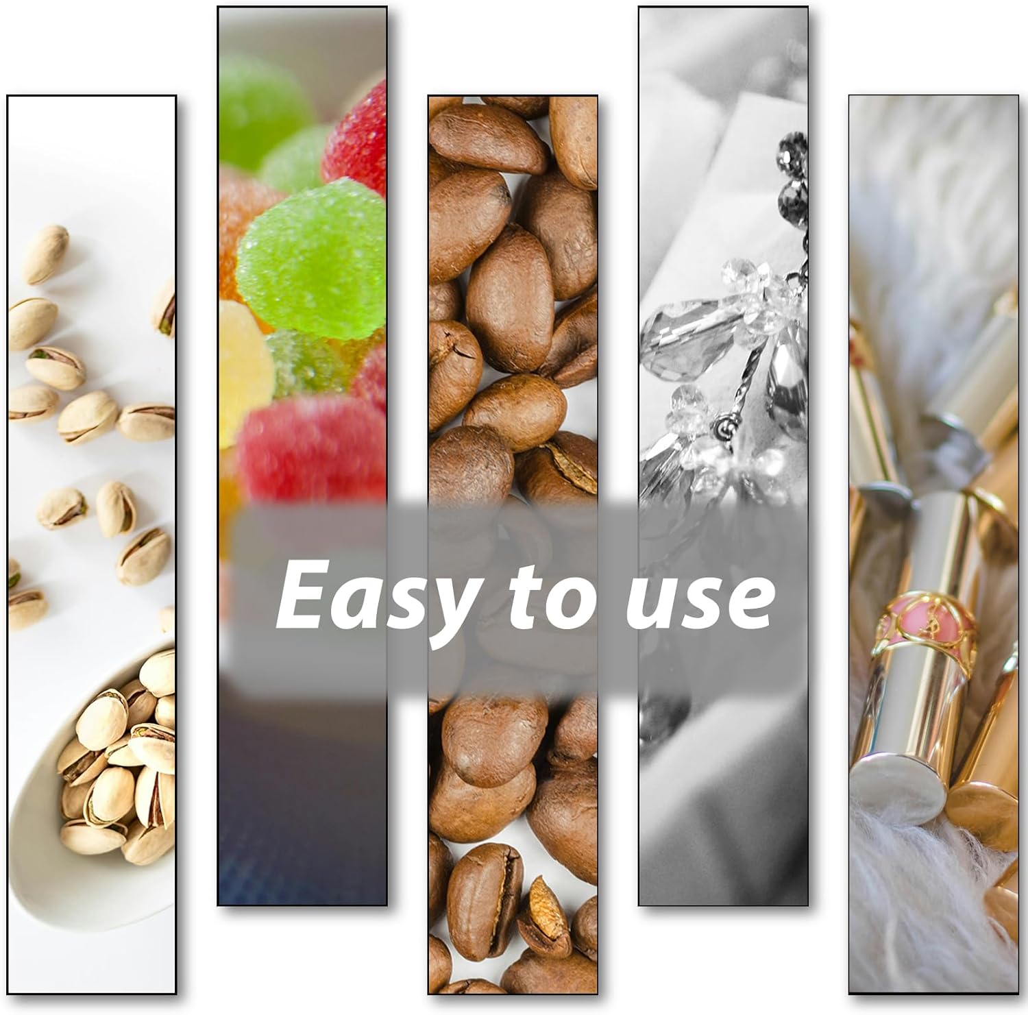 100pcs Holographic Bags 8x13cm, Foil Smell Proof Resealable Sweet Pouches, Small Plastic Bags for Lipgloss, Jewelry, Eyelash, Food Storage, Gift Grip Foil Ziplock Bags - Image 4