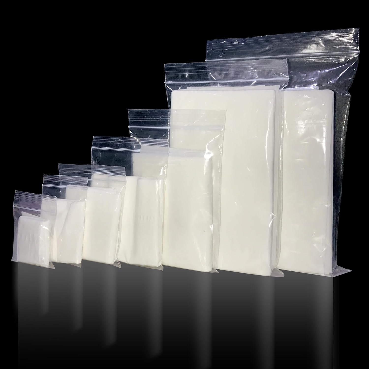 JeeJaan® 100 Pcs of Grip Seal Bags GL-7 5.5" x 5.5" | Heavy Duty Cellophane Bags | Resealable Clear Plastic Food Storage Bag & Freezer Bag for Kitchen, Jewelry, DIY, Office Stationery Storage