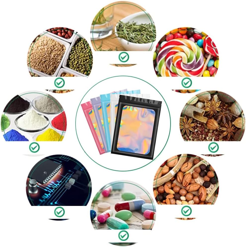 7x10cm 100 Grip Foil Ziplock Bags, Small Clear Plastic Bags, Resealable Storage Pouches, Poly Zip Lock Bags, Perfect for Kitchen Storage, Jewellery, Diamond Painting, Small Cookies and Sweets - Image 5