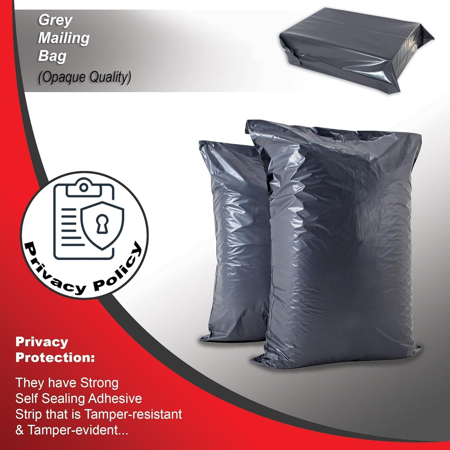 JeeJaan® 50 Grey Postage Bags 9 x 12 - (229 x 305mm) Strong Self Adhesive Waterproof and Tear-Proof Postal Bags Ideal for Shipping Purpose Mailing Bags - Image 5
