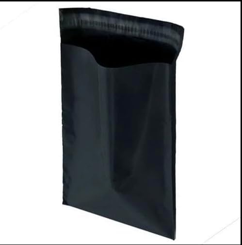 100 Coloured bags Strong Mailing Postage Bags, 60 Micron Post Mail.Postal Parcel Bags Self Seal (black, 9 x 12 inches(229 נ305 mm))
