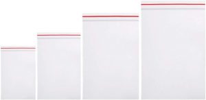 400 Pcs Grip Seal Bags Clear Plasti...