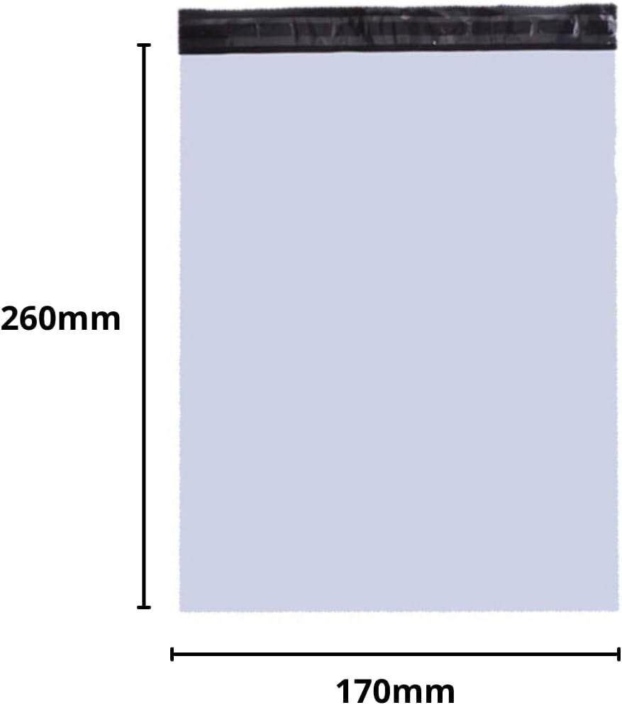 White Postage Bags – 100 Self Seal Mailing Bags | Waterproof Poly Mailers for Packaging & Parcels | Lightweight, Tear-Resistant - for Online Orders, Gifts & Office Use – (7" x 12" (17cm x 30cm)) - Image 2
