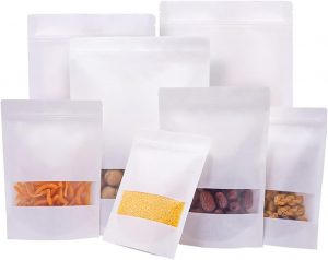 Resealable Stand up Pouch,Kraft Bag...