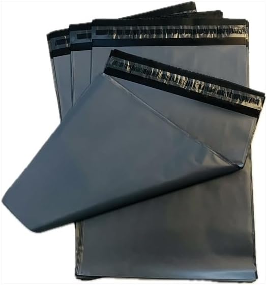 100 Grey Mailing Bags 13x19 Inches – 100% Recycled Plastic, Tear-Resistant & Waterproof Self-Seal Poly Mailers - Envelope – Reliable Postal Packaging – 13x19 - Image 2