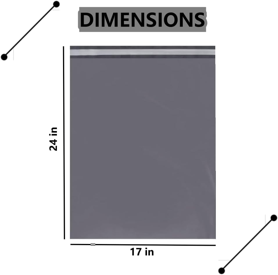 10 Large Self-Seal Postage Bags - 17 x 24" Parcel Bags for Clothes & Shipping, Tamper-Proof - Image 2