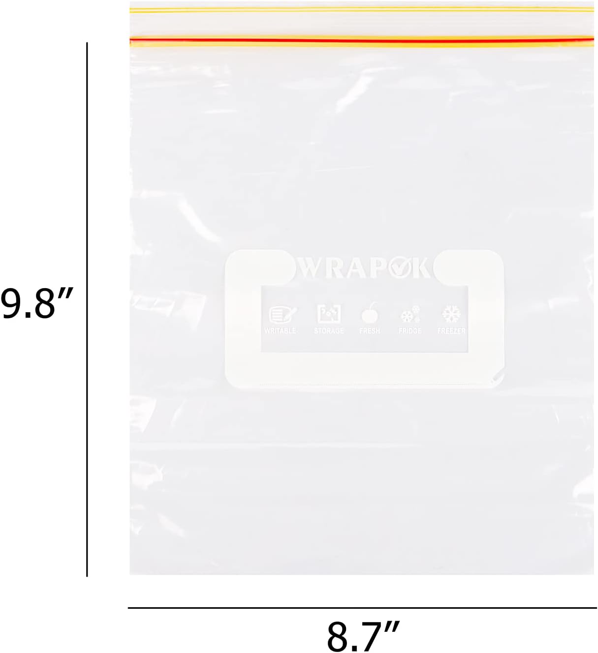 Medium Freezer Bags Ziplock Reusable Sandwich Plastic Food Bags - 9.8 x 8.7 Inch (50 Count) - Image 7