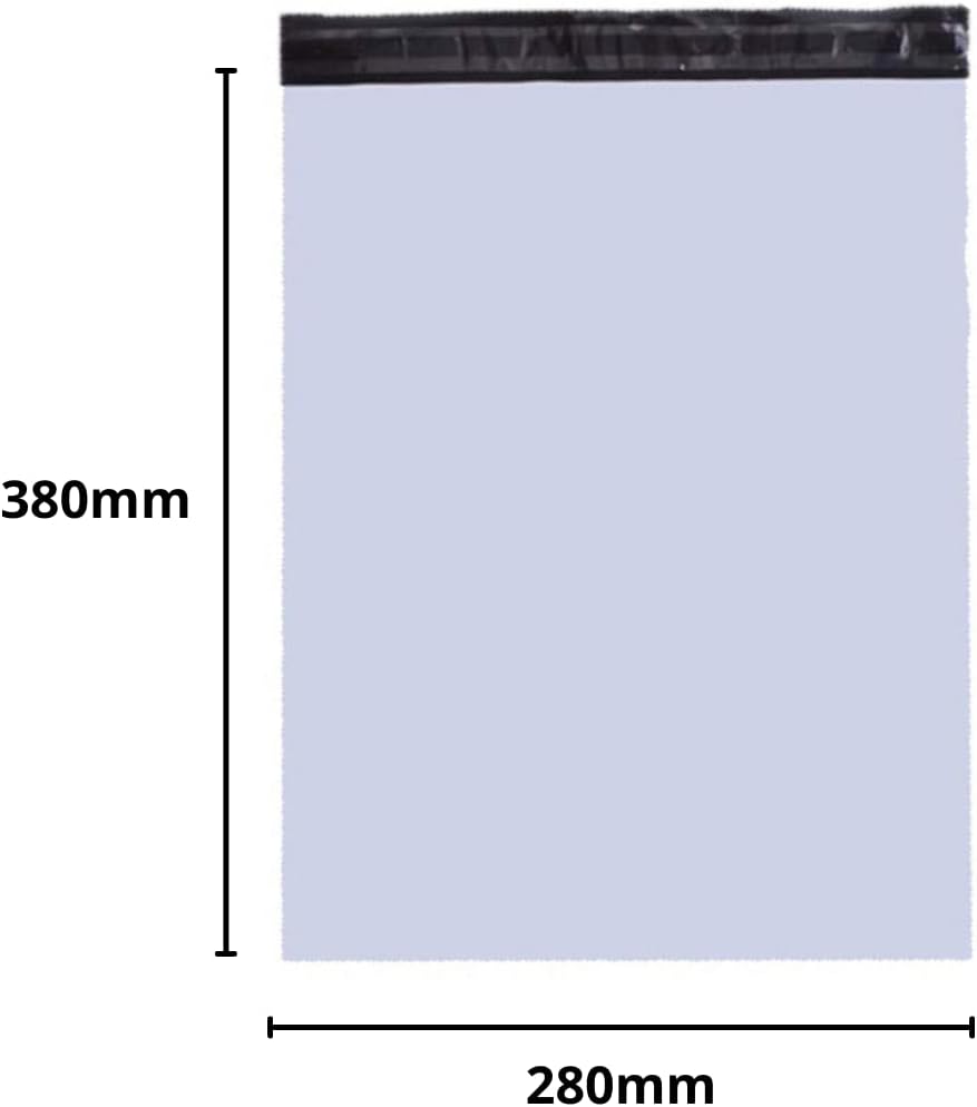 White Postage Bags – 100 Self Seal Mailing Waterproof Poly Mailers | for Packaging & Parcels | Lightweight, Tear-Resistant Postal Bags for Online Orders, Gifts & Office Use – (11" x 17" (28cm x 42cm)) - Image 2
