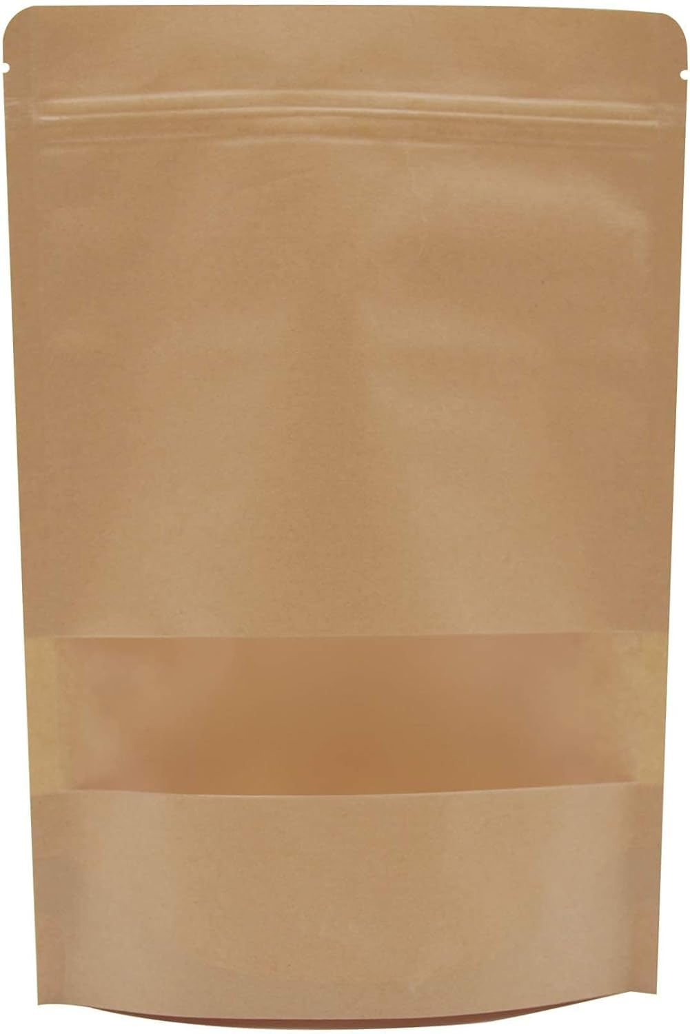50Pcs Kraft Paper Food Bag, 12 x 20 cm Brown Zip Lock Resealable Stand Up Food Pouches with Transparent Window, Tea, Nuts, Seeds, Coffee Beans, Dried Fruits, Candy, Snacks, Cookie Bag Zip Sea - Image 8