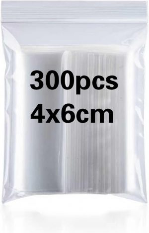 Small Grip Seal Bag 300Pcs 4x6cm Ti...