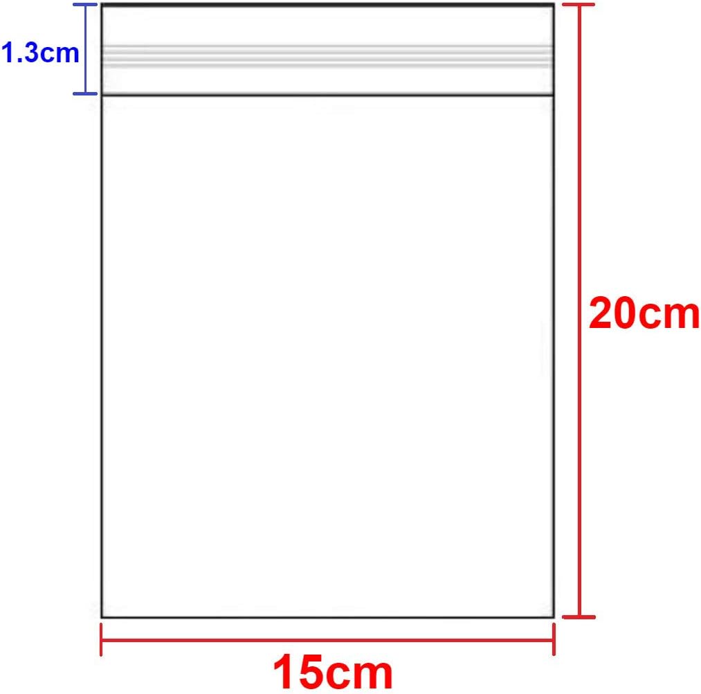 Ziplock Bags 15×20cm, 30PCS, 3 Mil Extra Thick Medium Size Clear Plastic Resealable Grip Seal Bags with Lock Seal Zipper, Storage Pouches for Jewelry Sandwich Food Mask Incense Packaging - Image 2