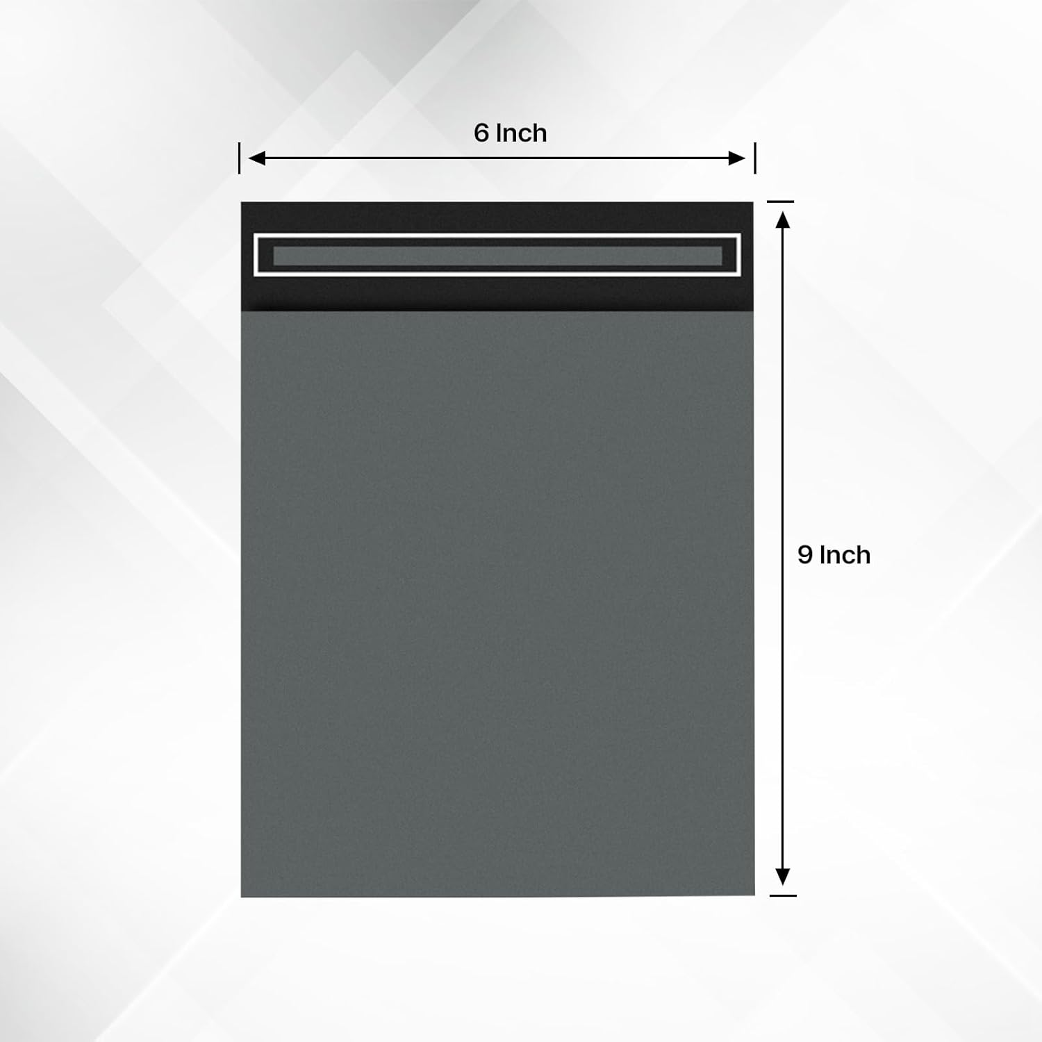 delka Mailing Bags, Durable Grey Poly Mailer Bags, Tear-Resistant Shipping Envelopes for Clothing, Documents, Strong Self-Seal Adhesive, Waterproof & Lightweight (6x9, 50PK) - Image 2