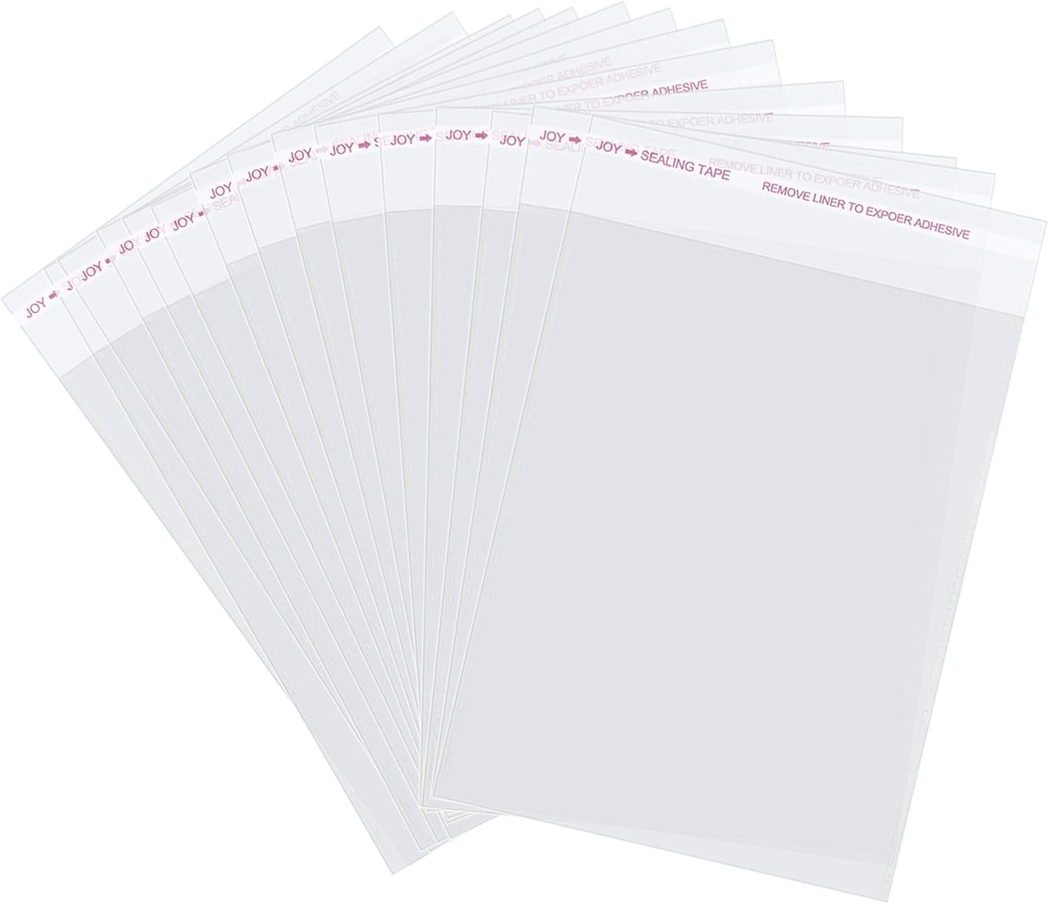 200-Pack Cellophane Bags Self Seal Small Clear Plastic Bags with Adhesive Strip for Cookies Sweets Candy Gifts Jewellery Crafts Resealable & Multipurpose OPP Bag (10 * 15cm)