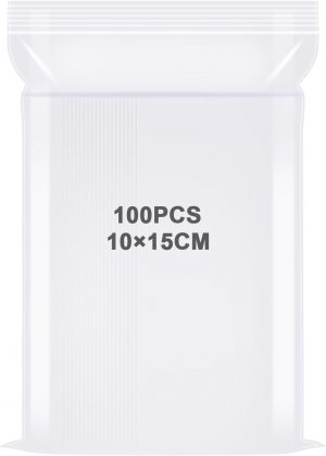 100 PCS zip lock bags, Small Plasti...