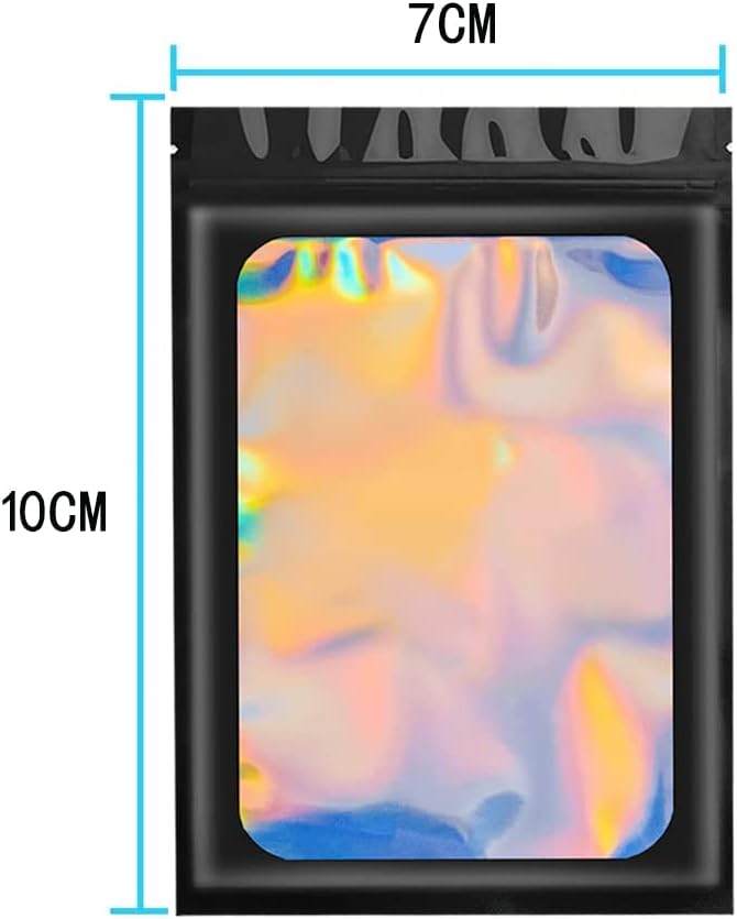 7x10cm 100 Grip Foil Ziplock Bags, Small Clear Plastic Bags, Resealable Storage Pouches, Poly Zip Lock Bags, Perfect for Kitchen Storage, Jewellery, Diamond Painting, Small Cookies and Sweets - Image 3