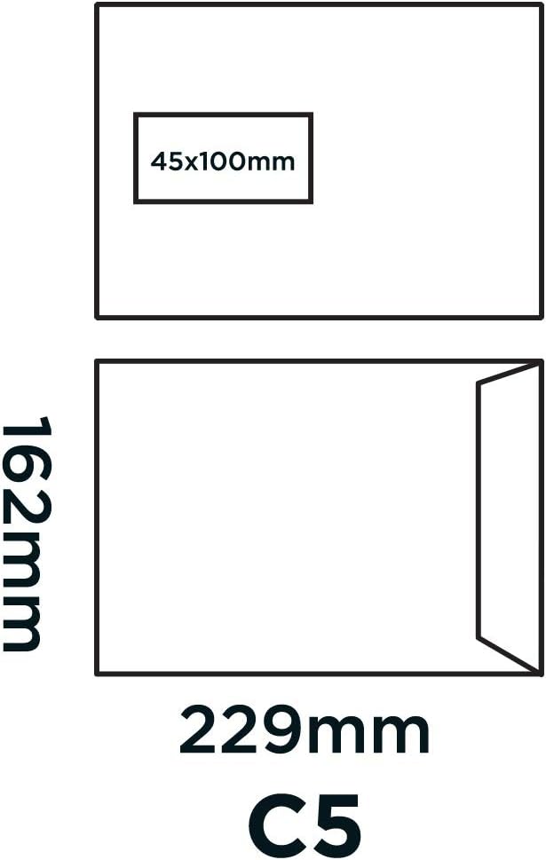 Blake Purely Everyday 90 gsm C5 229 x 162 mm Pocket Self Seal Window Envelopes (12084) White - Pack of 500 - Image 3