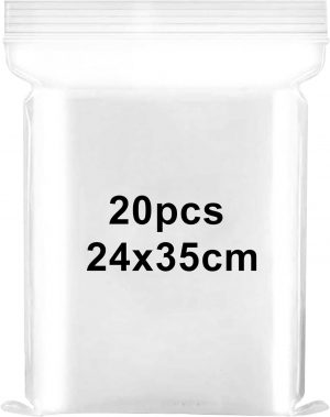 20PCS Resealable Clear Plastic Bags...