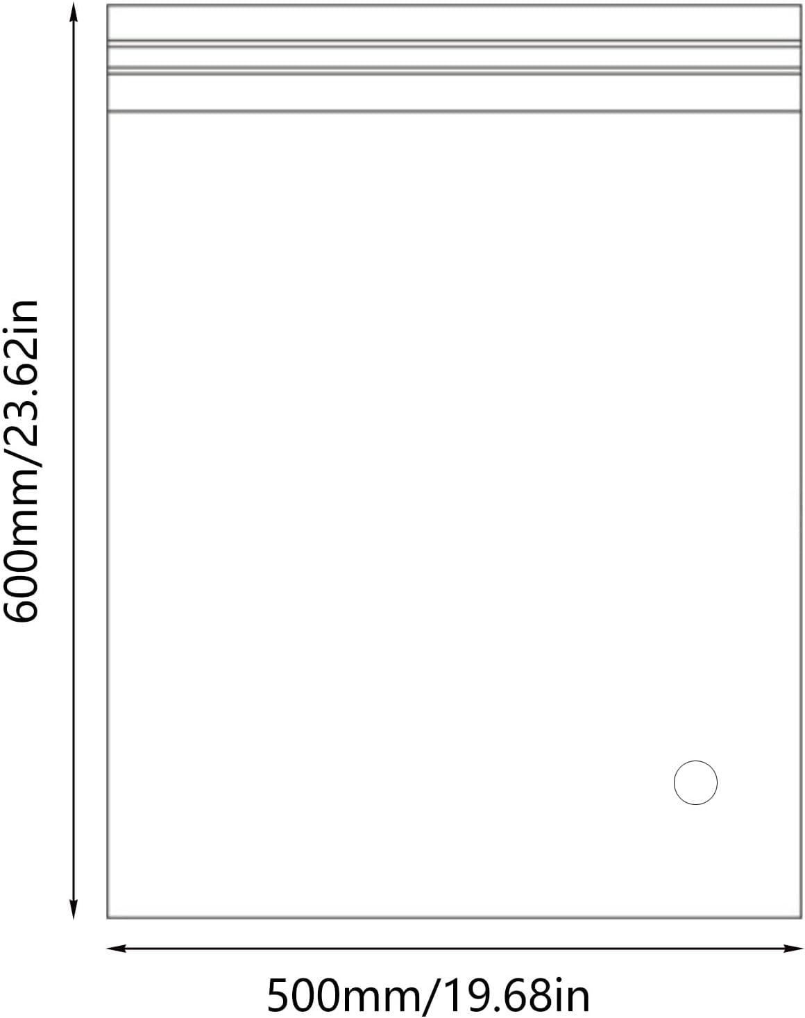 20Pcs Clear Zip Lock Clothes Bags Large Travel Clothes Storage Bags Resealable Large Plastic Luggage Pouch For coats, bulky clothes, bath towels and organizing 50 x 60 cm - Image 3