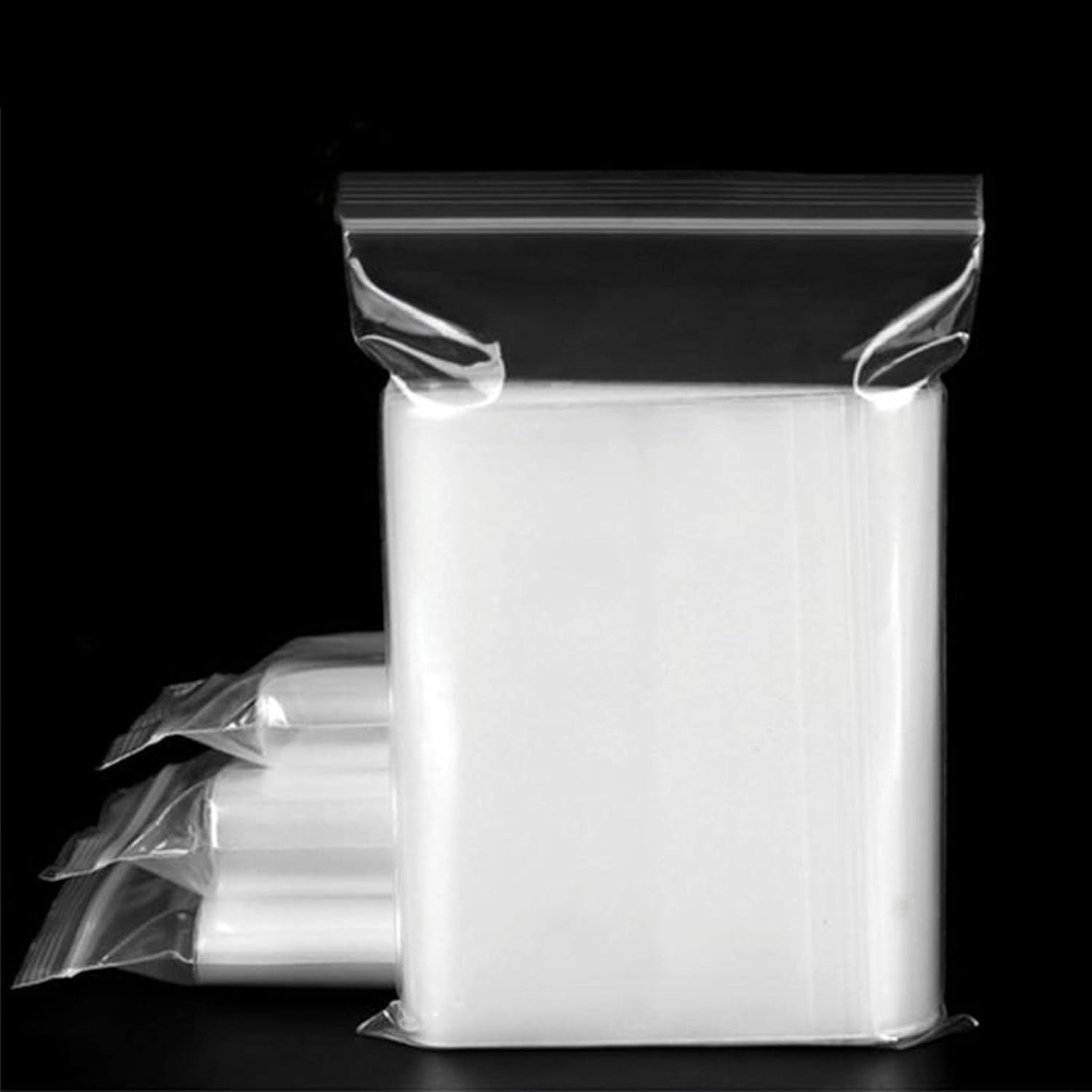 AKAR Clear Grip Seal Bags Small 1.5" x 2.5" | 200 Resealable Press & Seal Plastic Bags | Zip Lock Poly Packaging for Kitchen Storage, Jewellery, Sweets, DIY Arts