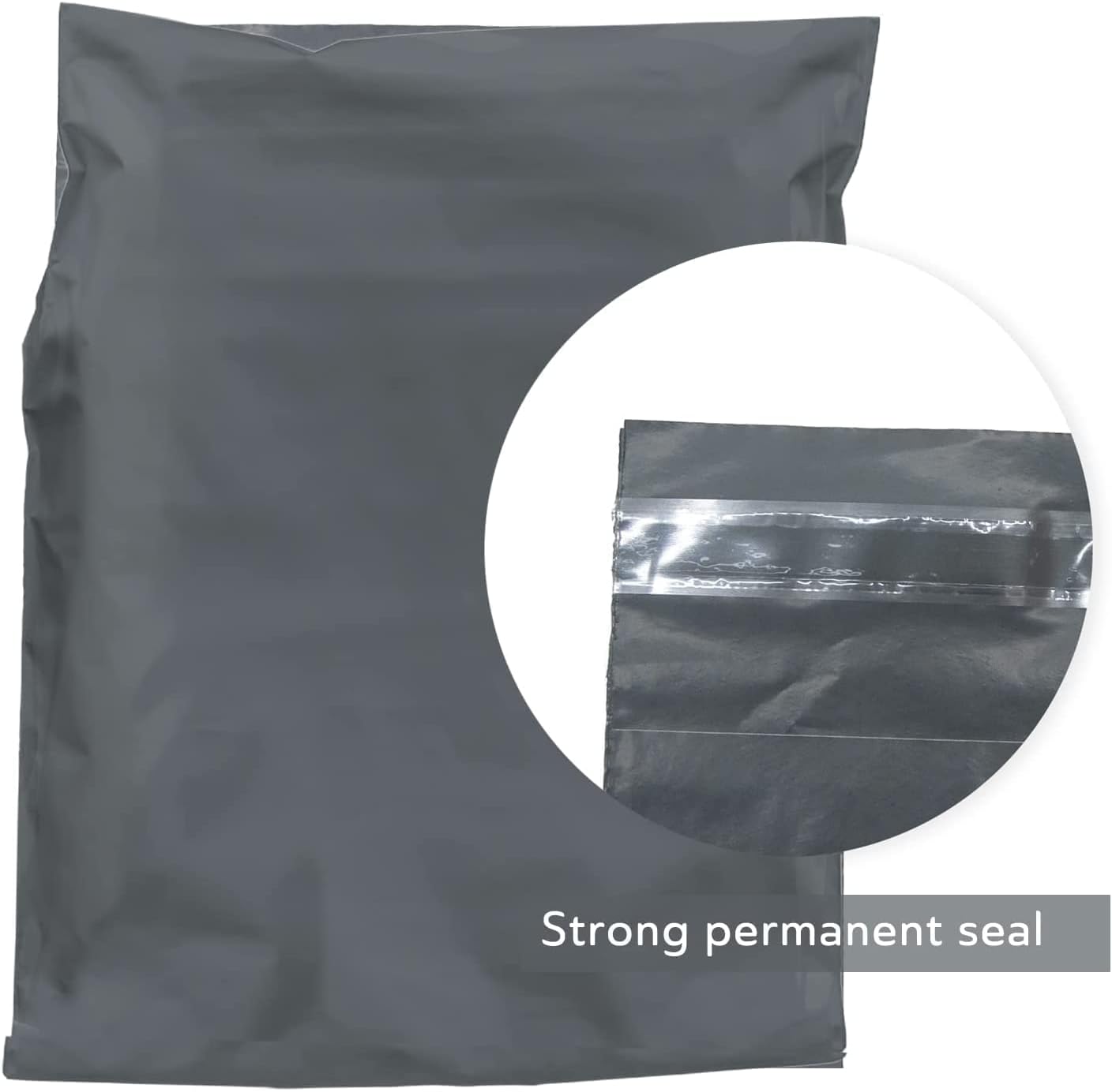 Mailing Bags, Grey Parcel Delivery Bags with Self-Seal Closure, Flexible Lightweight and Tear Proof Postal Mailing Bags, Multipack Mailing Envelope Bags (17x24, 50pk)