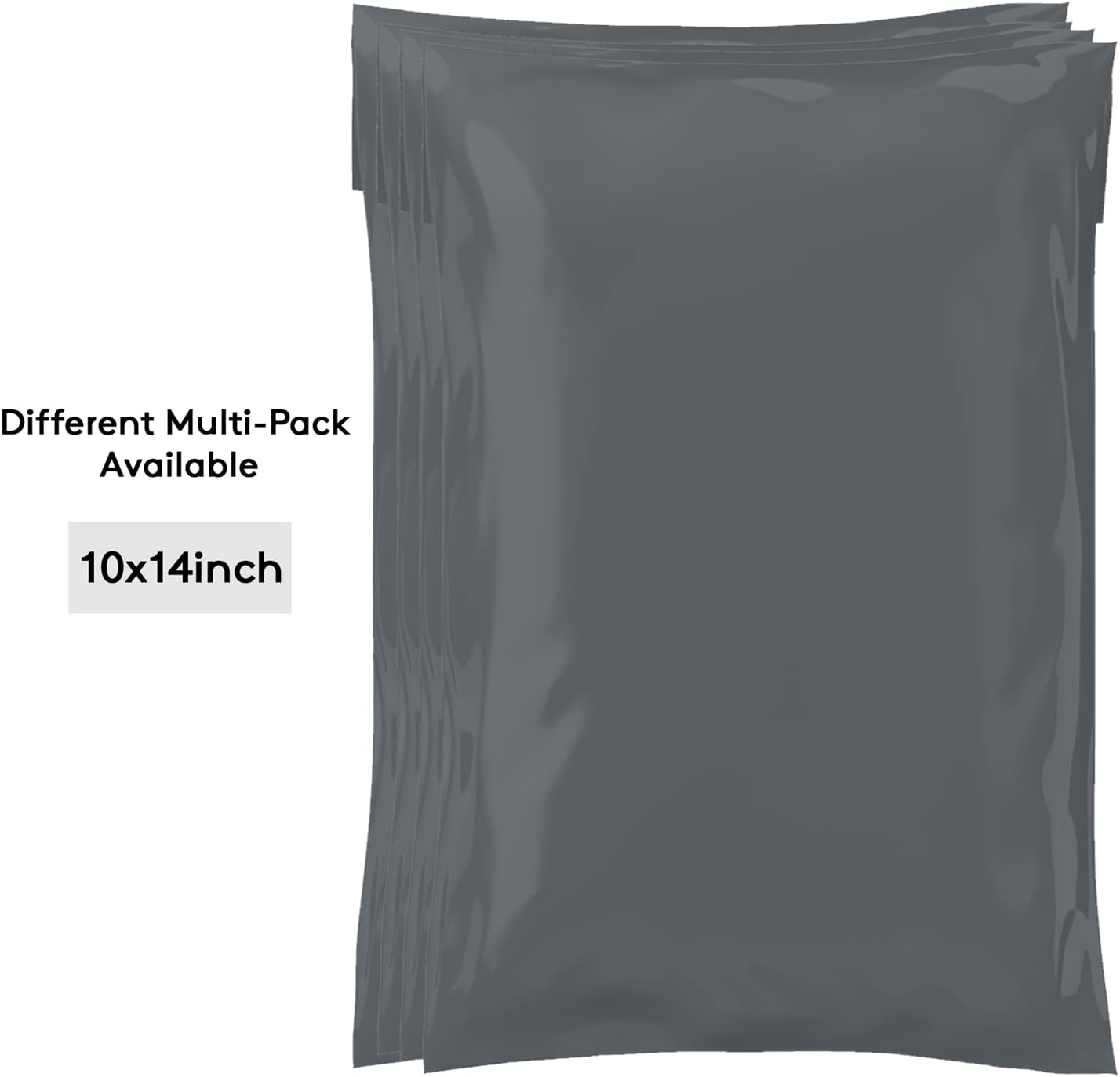 Mailing Bags, Grey Parcel Delivery Bags with Self-Seal Closure, Flexible Lightweight and Tear Proof Postal Mailing Bags, Multipack Mailing Envelope Bags (10x14, 25pk) - Image 2