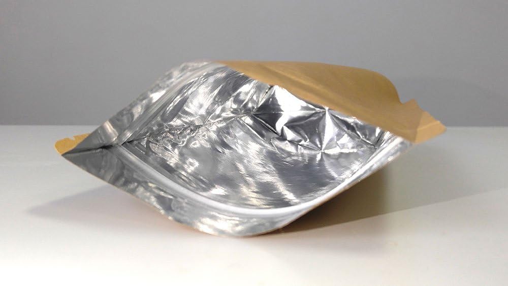 Evergreen Goods 10pcs Brown Kraft Food Stand Up Pouch Bags (90x30x140mm) | Food Grade, Foil Lined, Tear Notch Zip Lock Bags | Resealable Packaging Bags for Bath Salt, Dried Food, Tea, Coffee & Snacks - Image 5