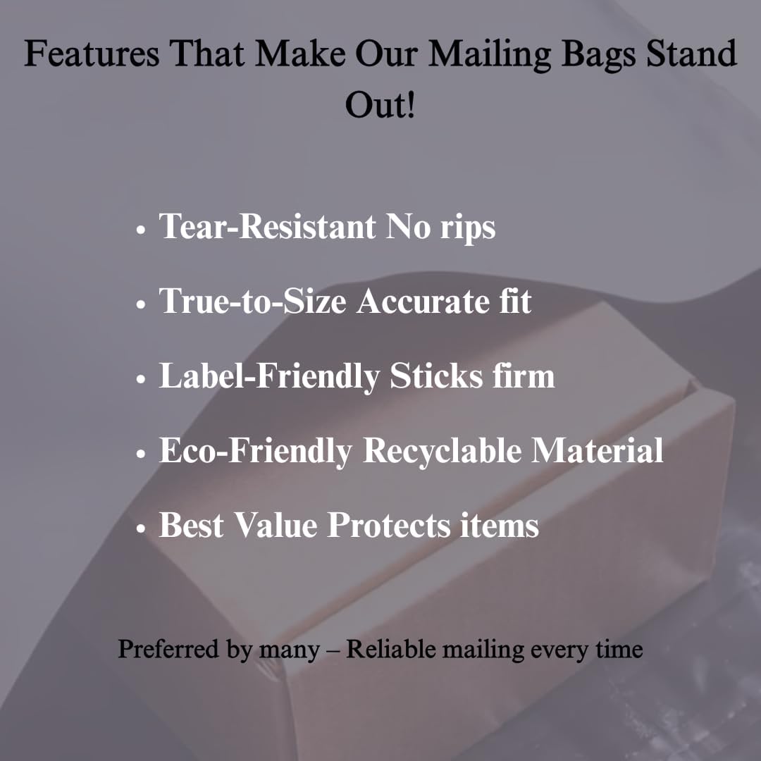 50, Mailing Bags 12x16 Self Seal Grey Mailing Bags | Delivery Bags Plastic Postage Bags, Parcel Bags | Postage Bags for Clothes | Tear Proof Packaging Bags - Image 2