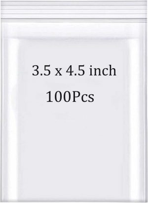 100Pcs Grip Seal Bags Strong Reseal...