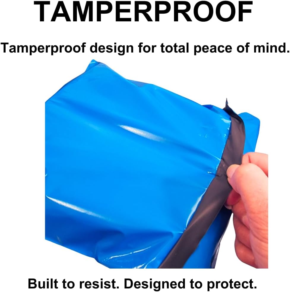 100 Mailing Bags – Strong and Waterproof Postal Bags | Self-Seal Poly Mailers & Postage Bags for Secure Packaging, Shipping & Delivery (9 x 12 (230 x 300mm), Blue, Pack of 100) - Image 6