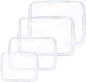 Clear Toiletries Bag, 4 Pack PVC Wa...