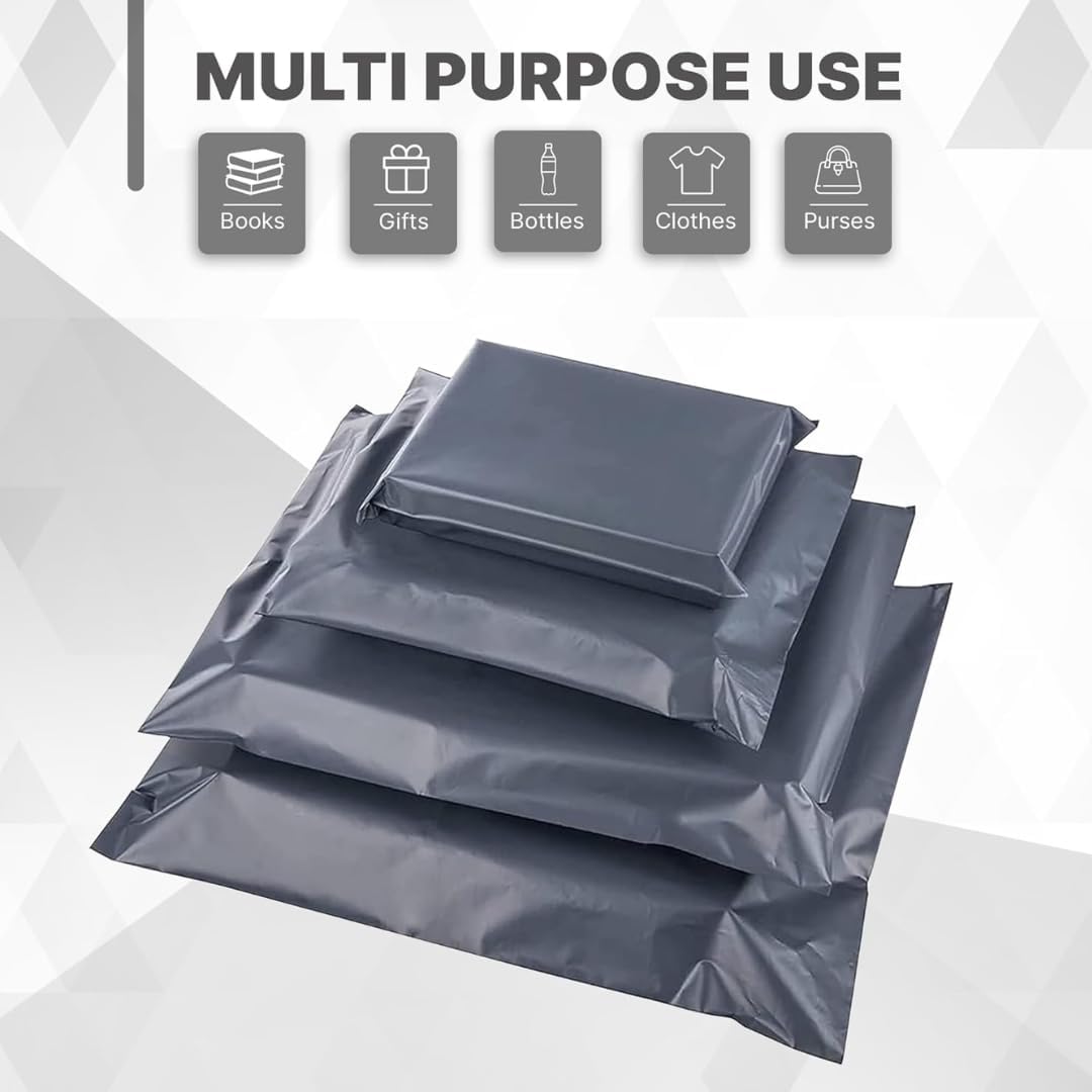 50, Mailing Bags 12x16 Self Seal Grey Mailing Bags | Delivery Bags Plastic Postage Bags, Parcel Bags | Postage Bags for Clothes | Tear Proof Packaging Bags - Image 3