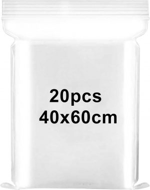 20PCS Resealable Clear Plastic Bags...