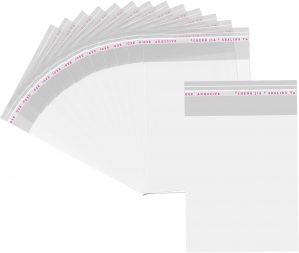 100Pcs Clear Cellophane Bags with A...